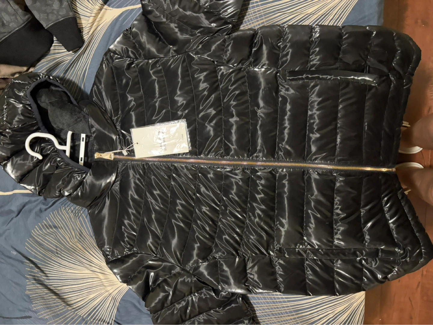 Black Puffer Jacket with Hood