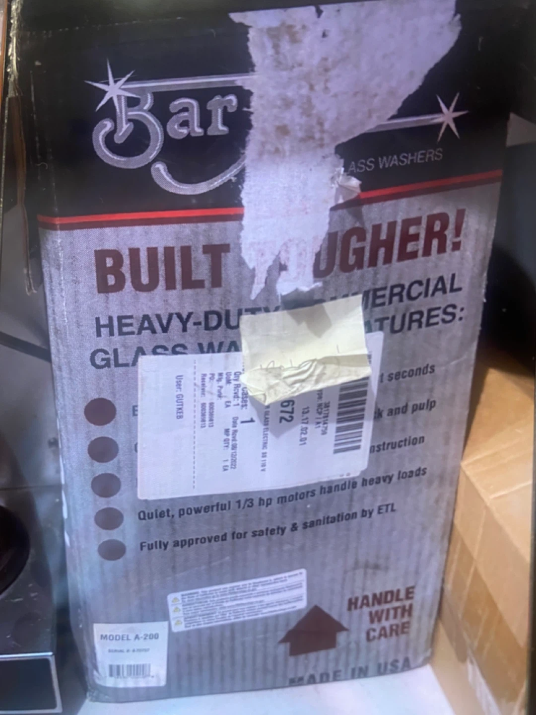 Bar Maid Commercial Glass Washer A-200 - photo 2