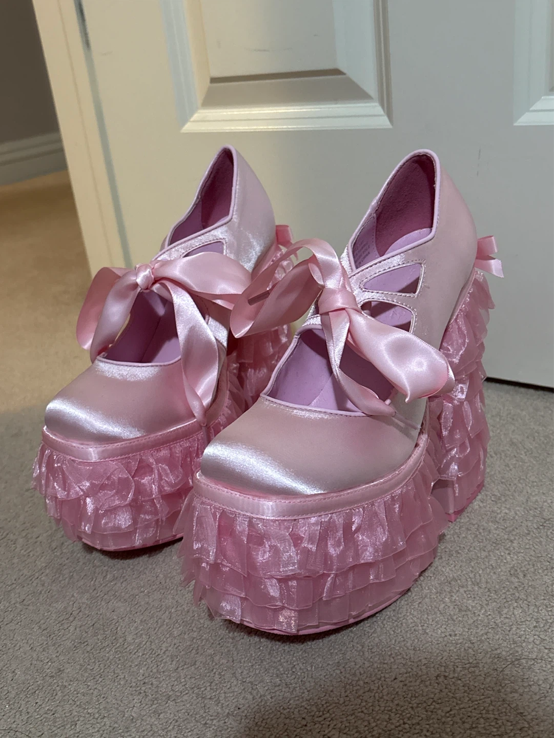 Dolls Kill - Risk it all for Love Platform Heels