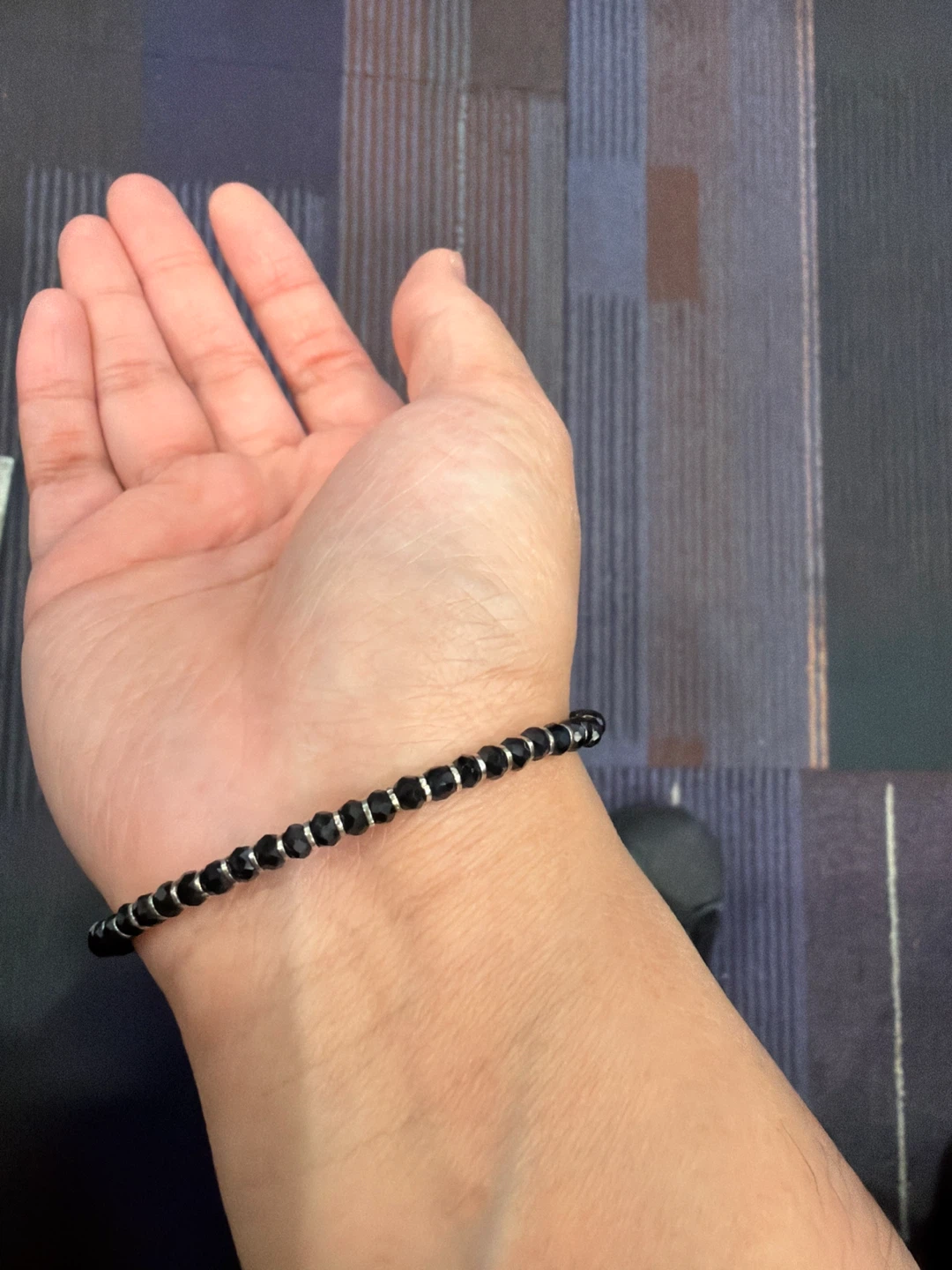 Black Beaded Bracelet