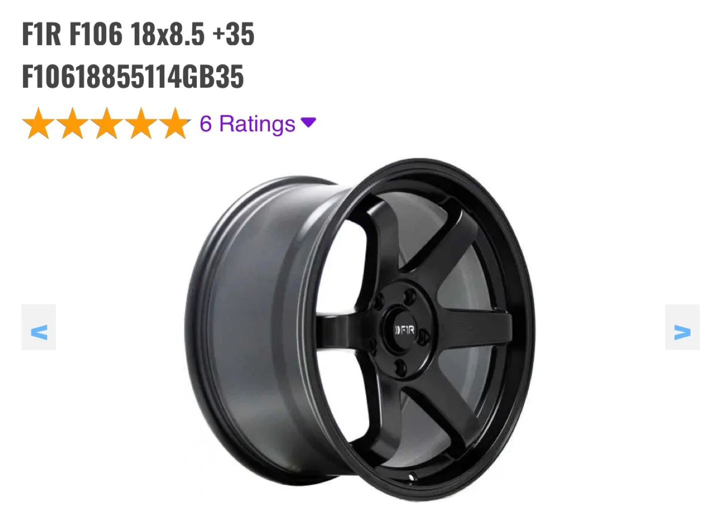 F1R F106 Wheels and Tires Set