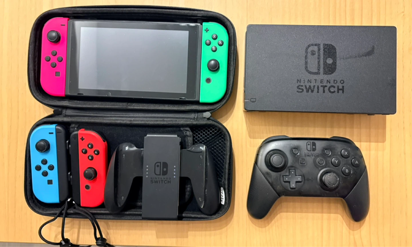 Nintendo Switch Console with Pro Controller and Accessories