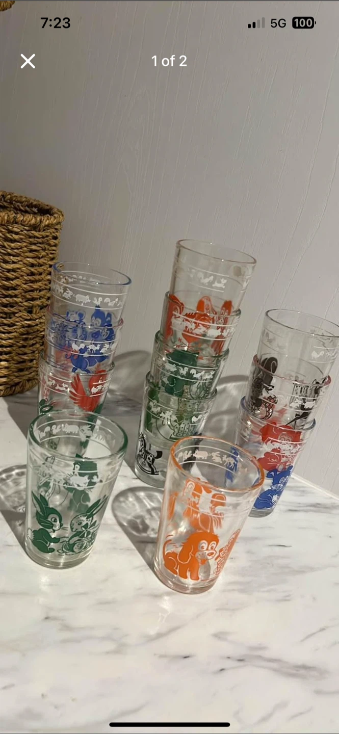 Vintage Animal Glasses - Set