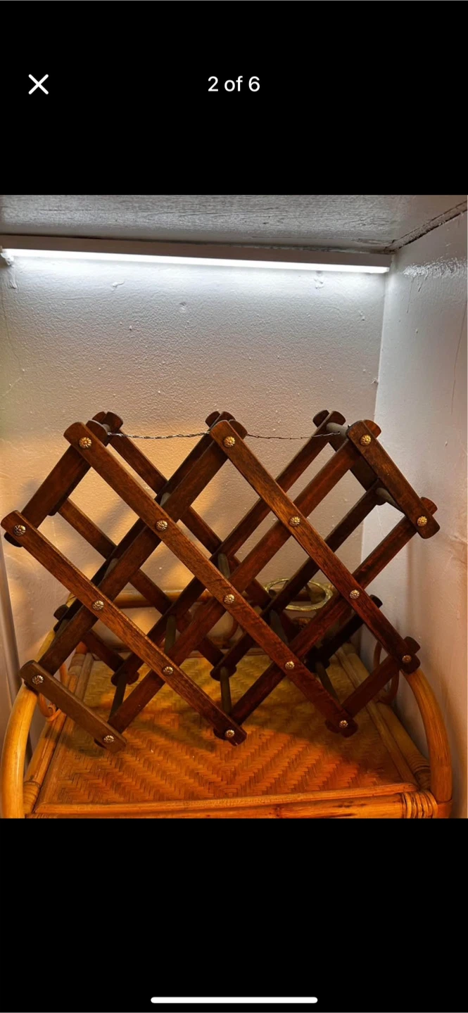 Wooden Accordion Style Wine Rack