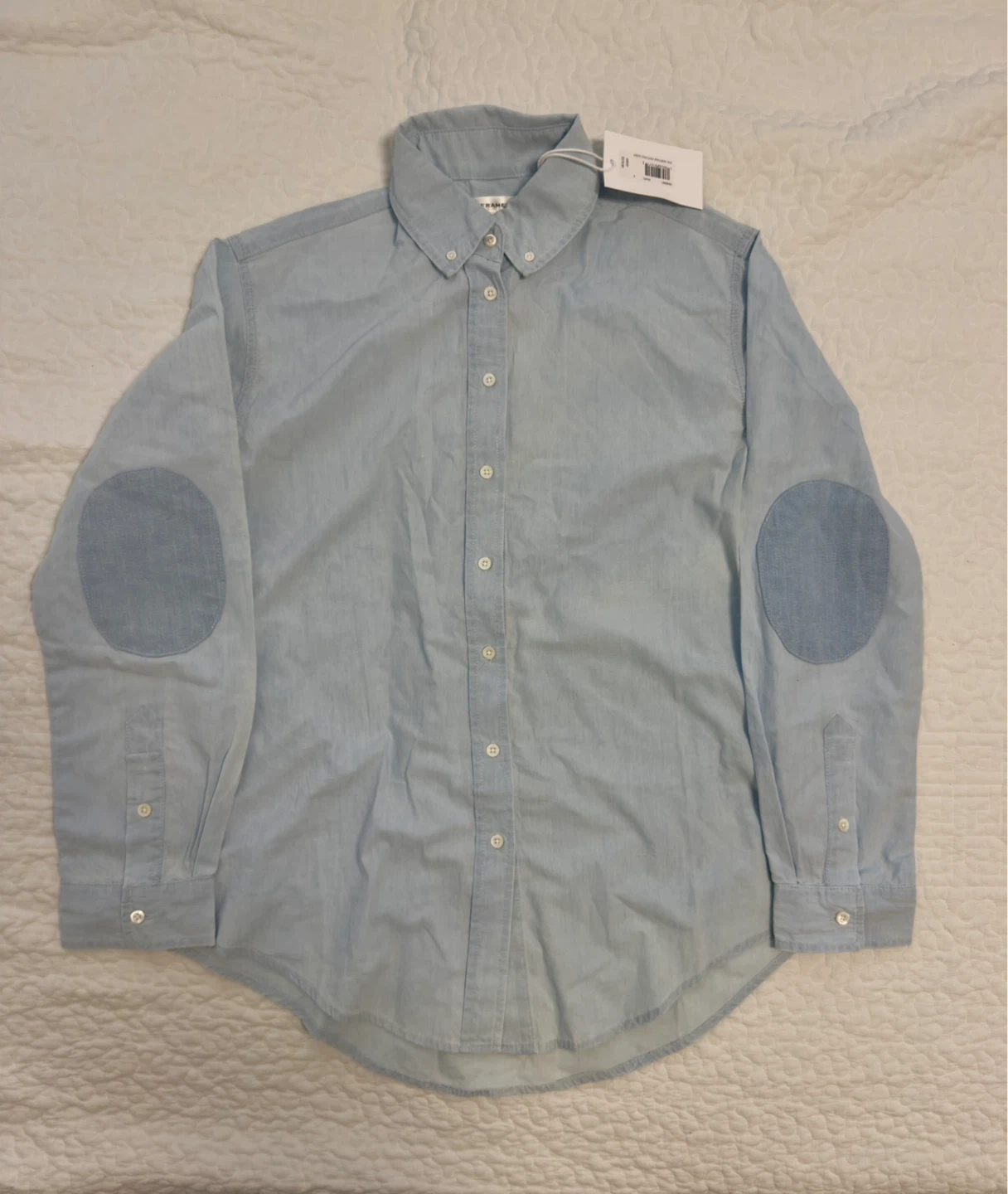 [NEW] FRAME The Heritage Patched Shirt - Light Blue - Size S