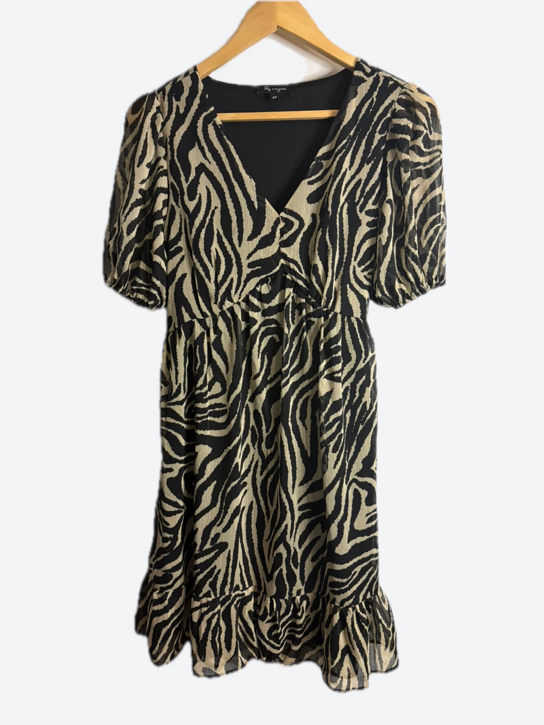 New! Super flattering zebra print dress