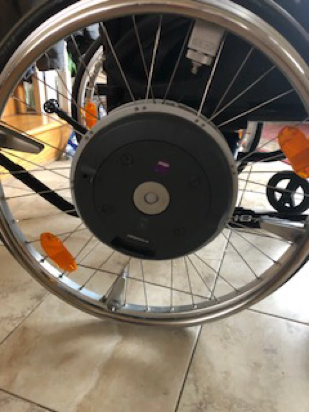 Black Wheelchair with Footrests and Seatbelt