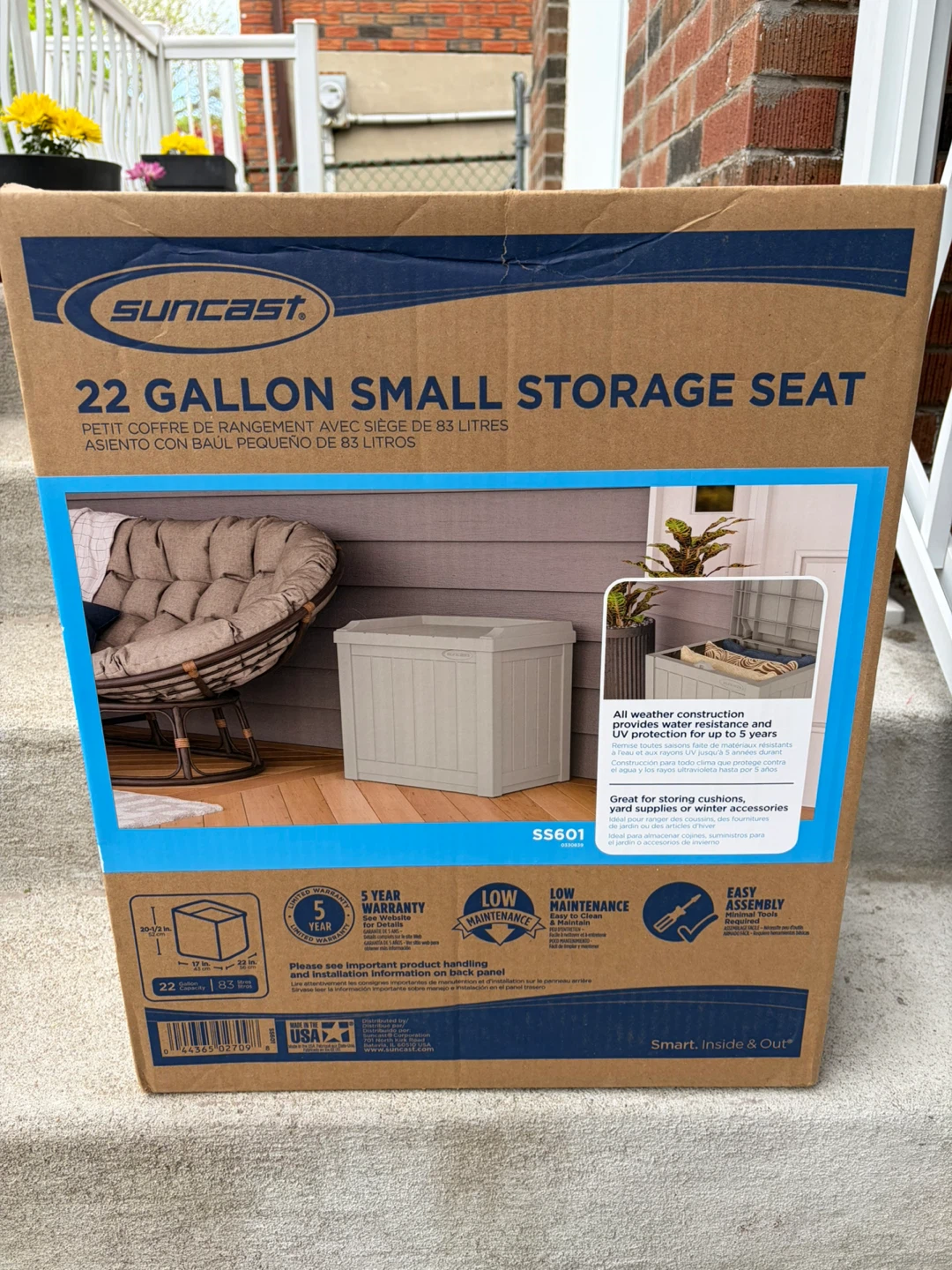 22 Gallon Small Storage Seat