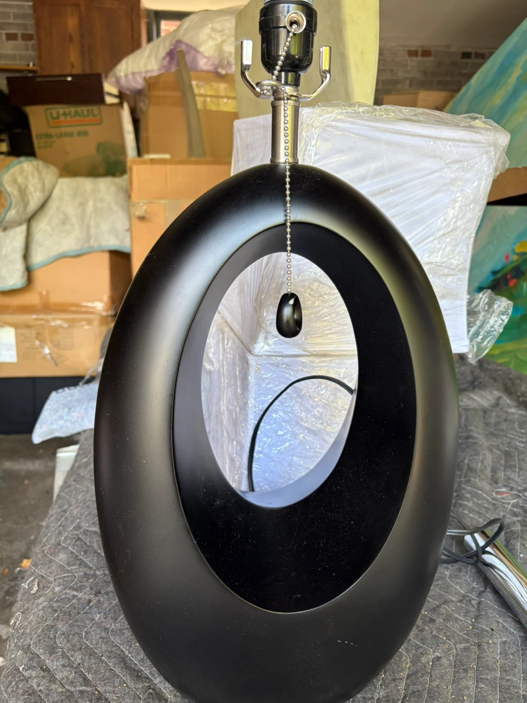 Modern Oval Table Lamps - Black - photo 2