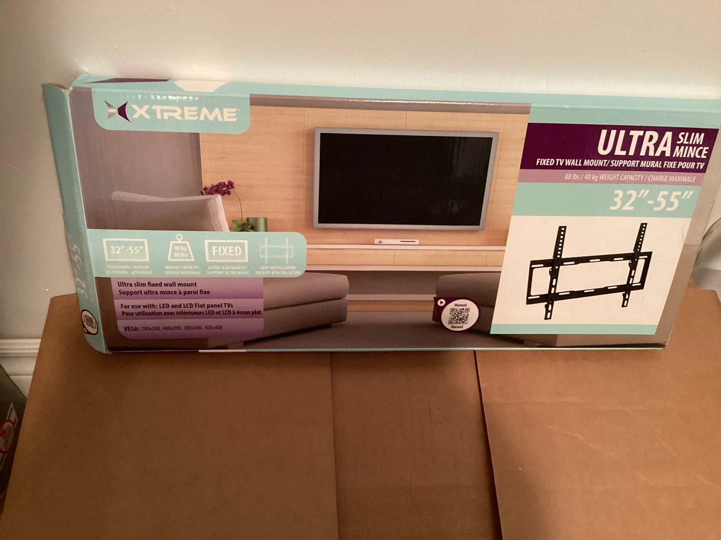 Xtreme Ultra Slim Fixed TV Wall Mount for 32"-55" TVs