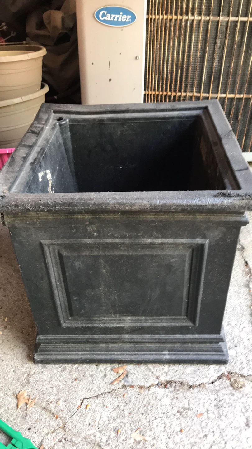 Black Square Planter Pot