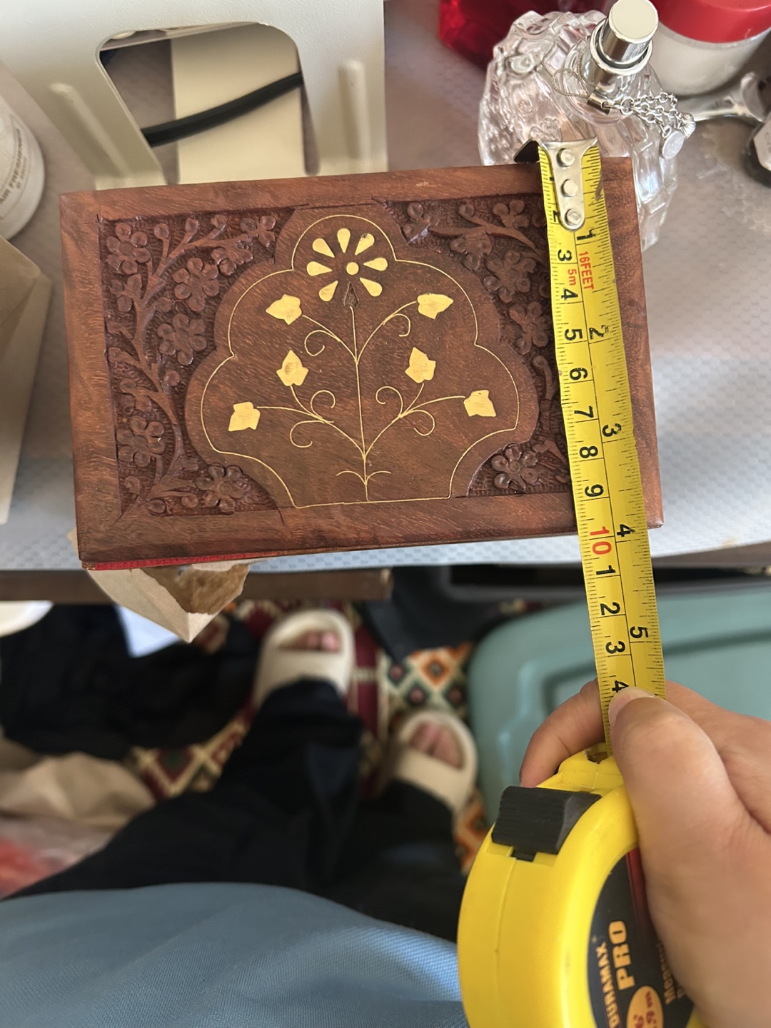 Carved Wooden Trinket Box - photo 2