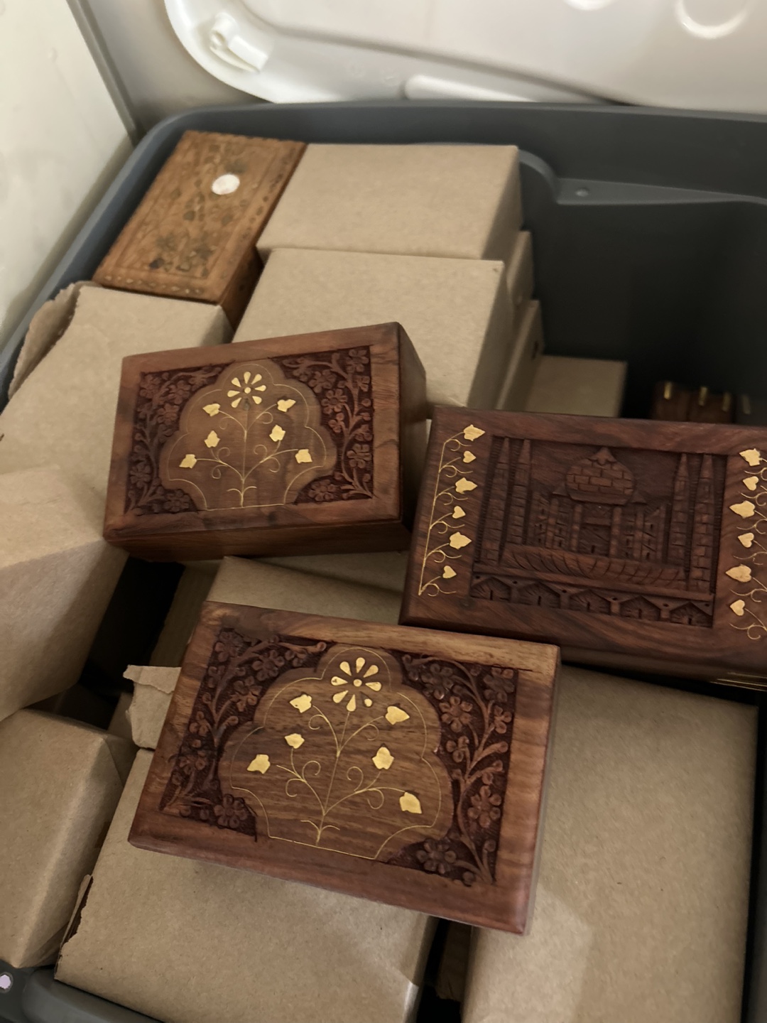 Carved Wooden Trinket Box
