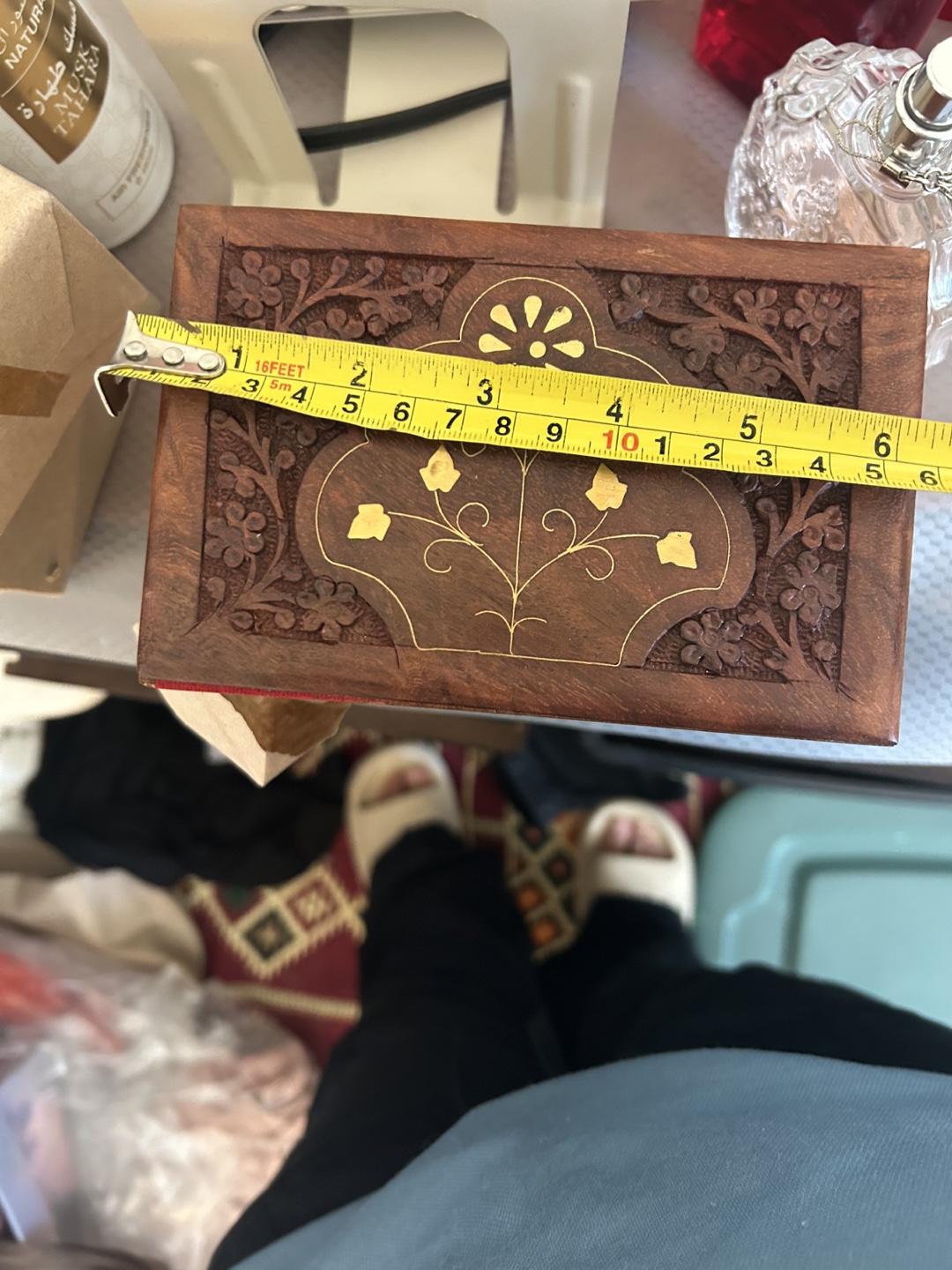Carved Wooden Trinket Box - photo 3