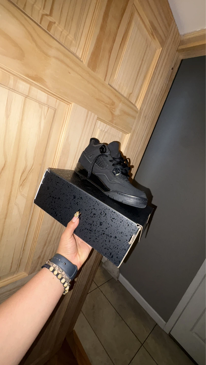 Air Jordan 4 Retro OG PS 'Black Cat' Shoes
