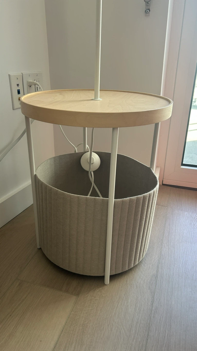 IKEA TRINDSNÖ Floor Lamp 49' - white / birch veneer - photo 3