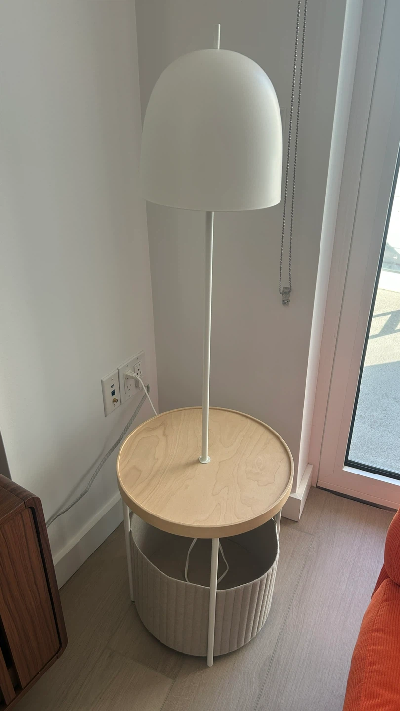 IKEA TRINDSNÖ Floor Lamp 49' - white / birch veneer - photo 2