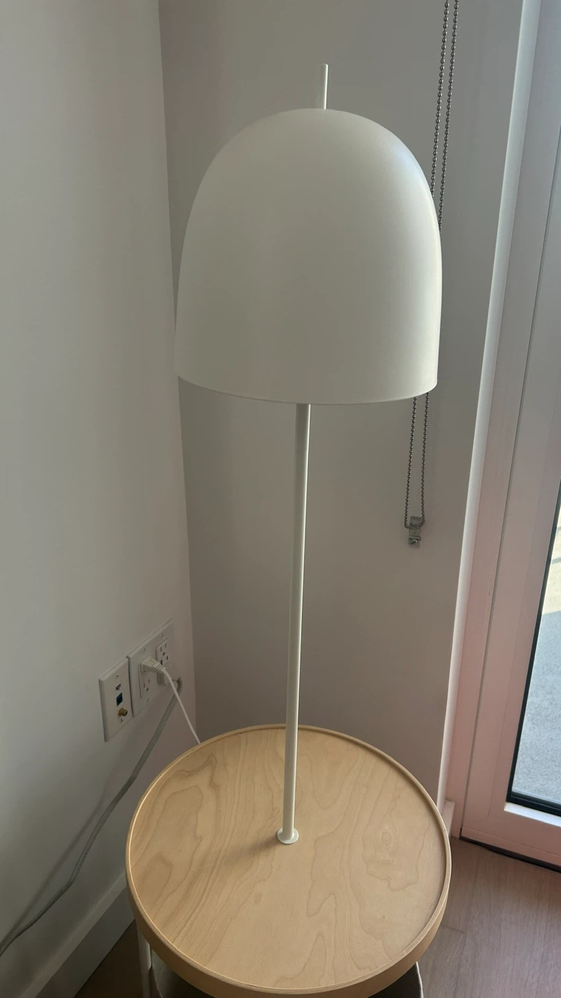 IKEA TRINDSNÖ Floor Lamp 49' - white / birch veneer - photo 4