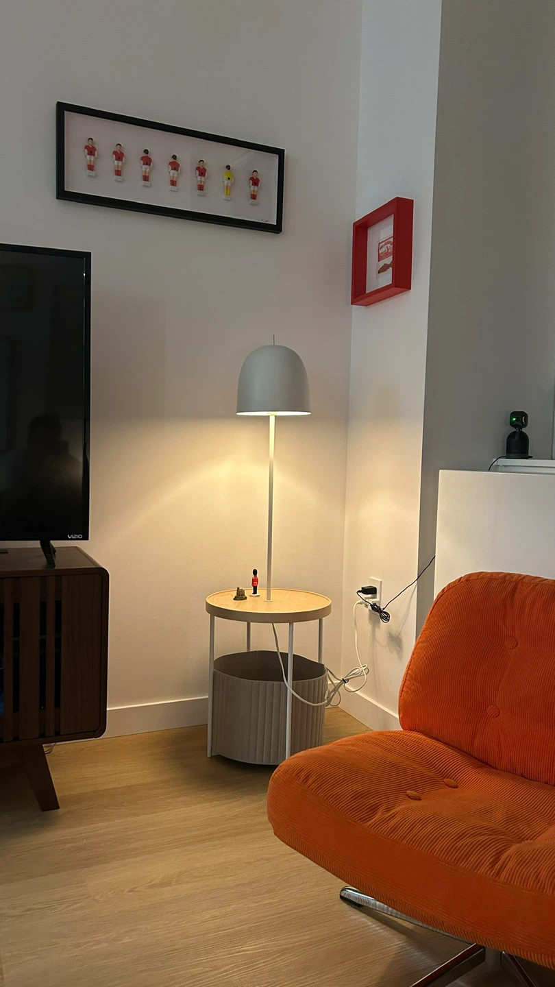 IKEA TRINDSNÖ Floor Lamp 49' - white / birch veneer