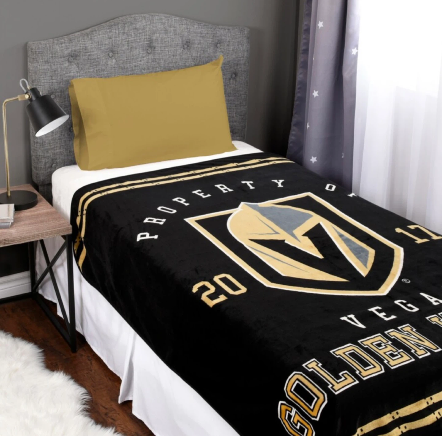 Vegas Golden Knights Luxury Velour Blanket 60" x 70"