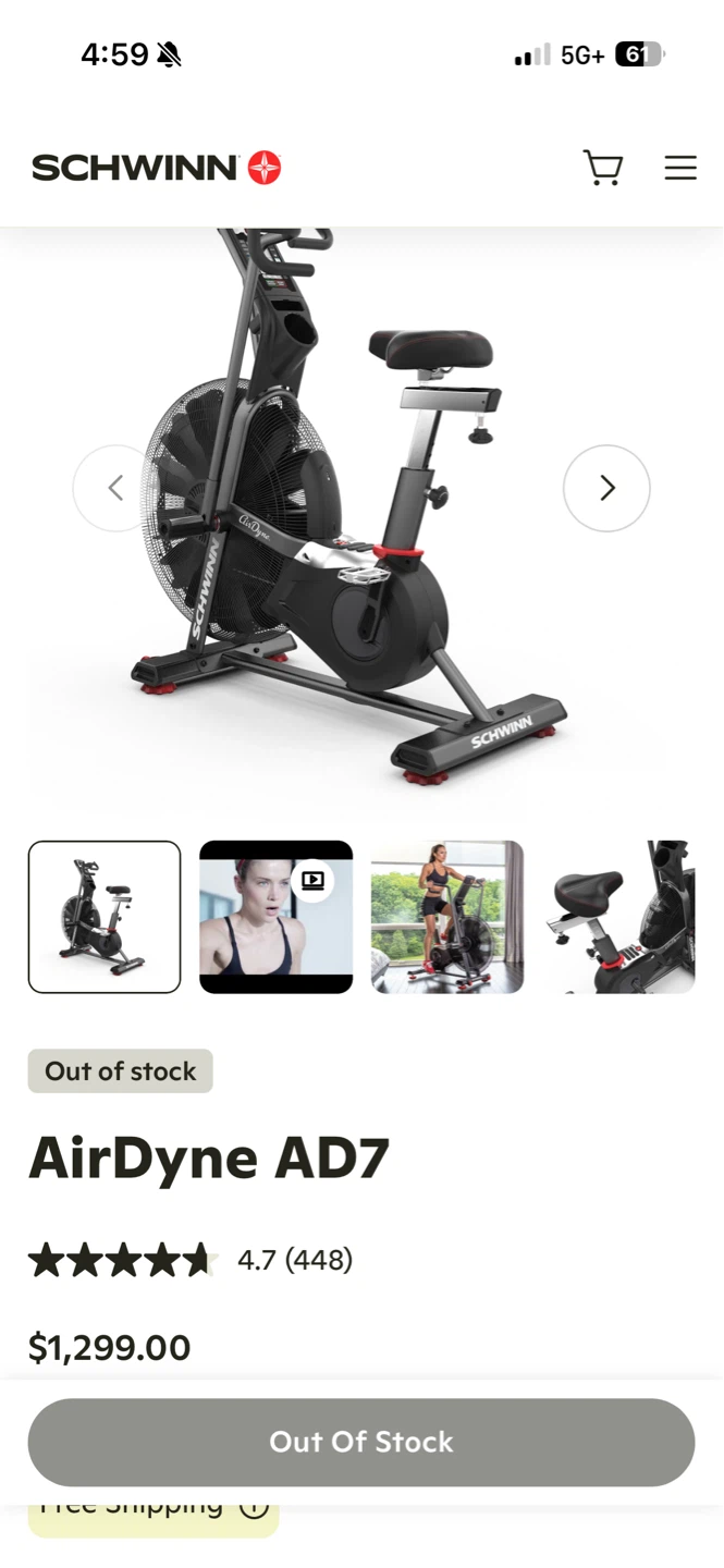 Schwinn AirDyne AD7 Fan Bike - photo 3