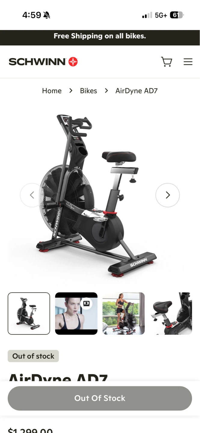 Schwinn AirDyne AD7 Fan Bike - photo 4