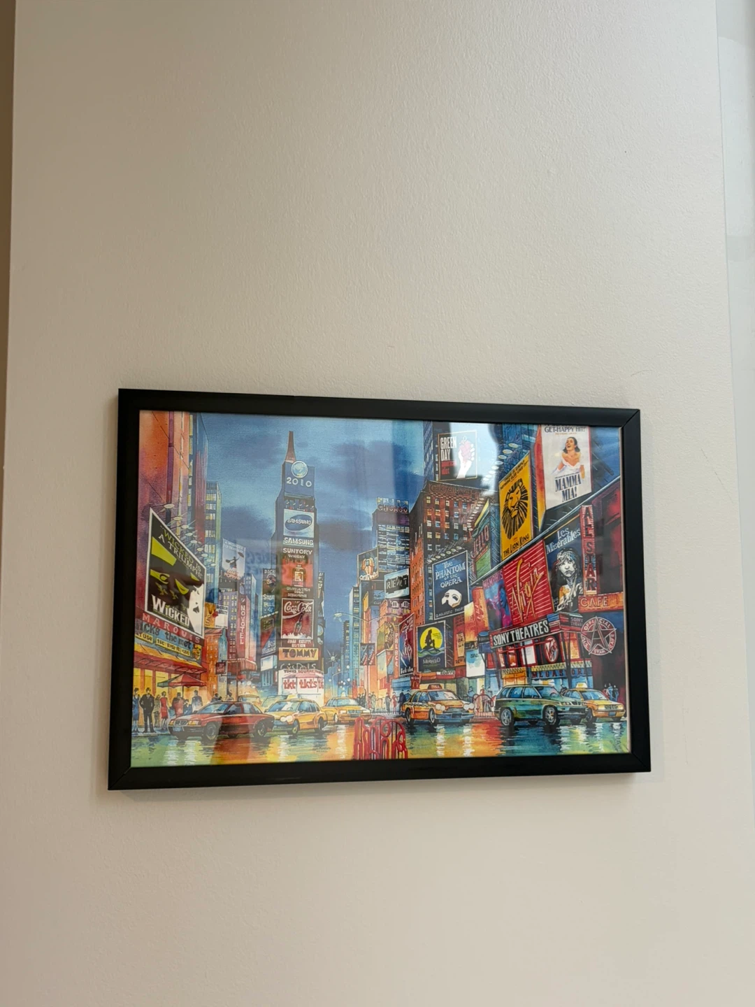 Framed New York City Times Square Art Print 2010