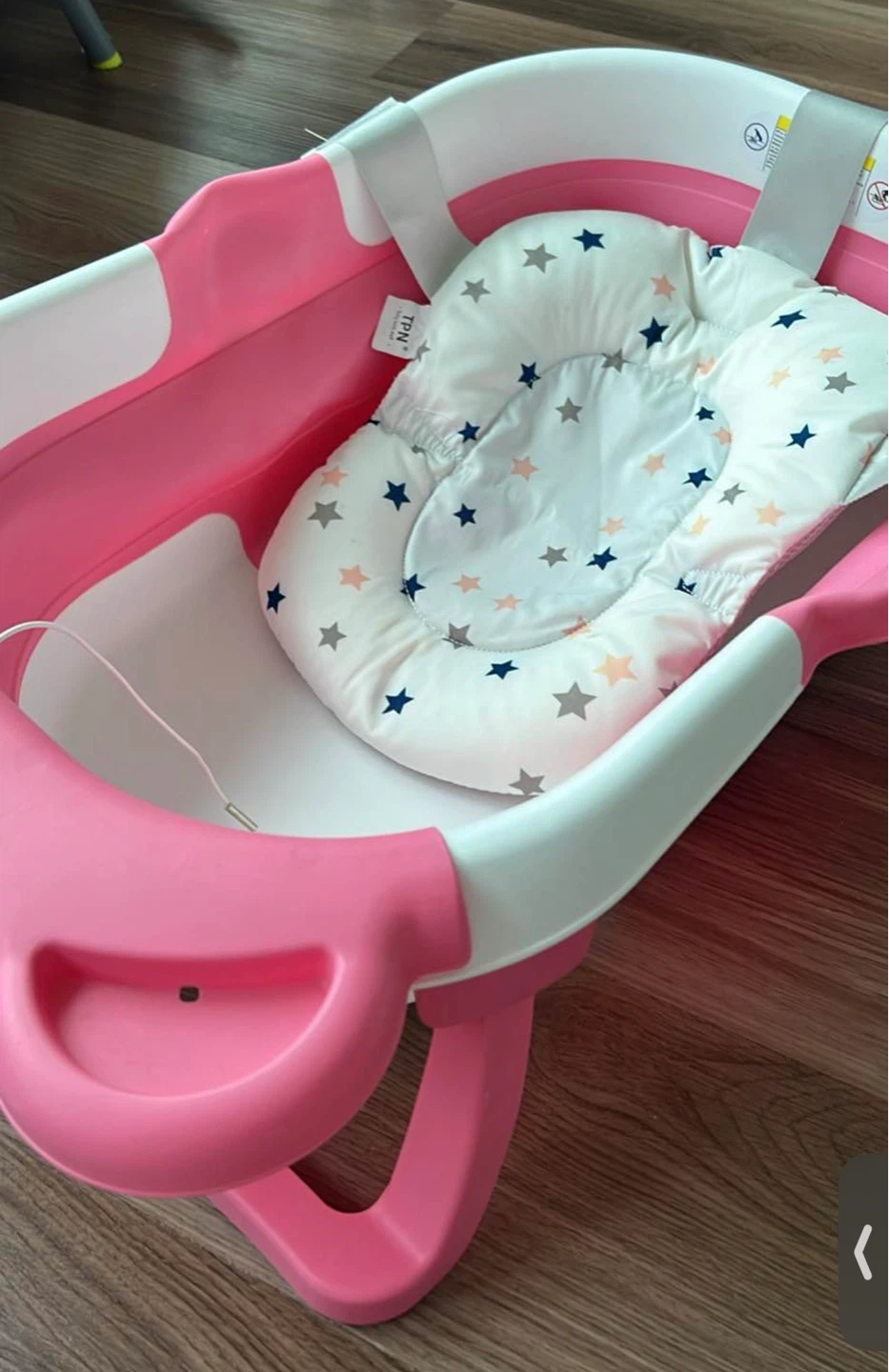 TPN Foldable Baby Bathtub with Cushion - Pink - photo 2