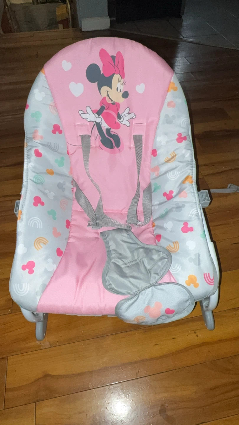 Pink Minnie Mouse Baby Bouncer Seat