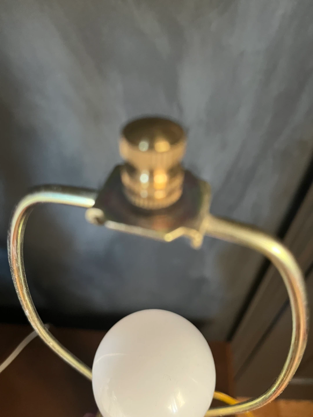 Vintage Red Ceramic and Brass Table touch Lamp - photo 5