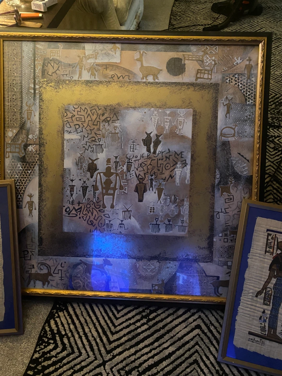 Framed Egyptian Papyrus Art Set - photo 2