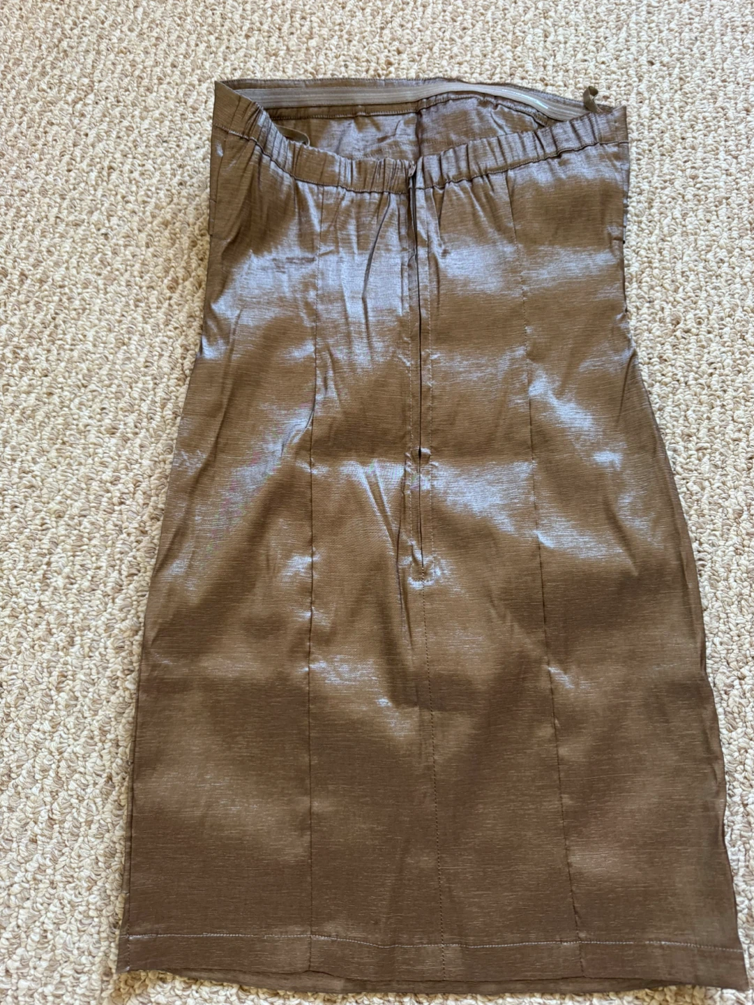 Dynamite Strapless Tiered Sheath Dress Bronze Size 5 - photo 4