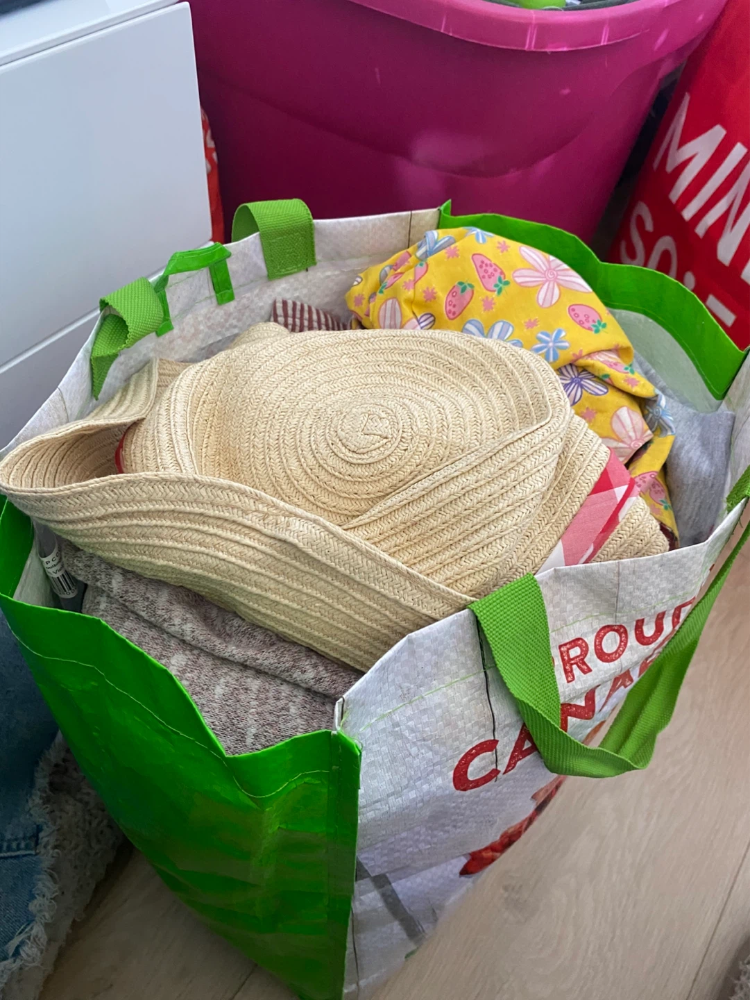 Girls Straw Hat and Assorted Clothing Bundle
