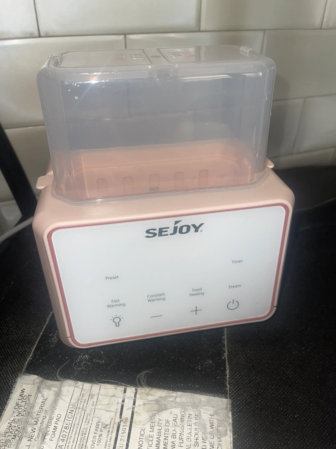 SEJOY Food Warmer and Sterilizer - Pink - photo 3