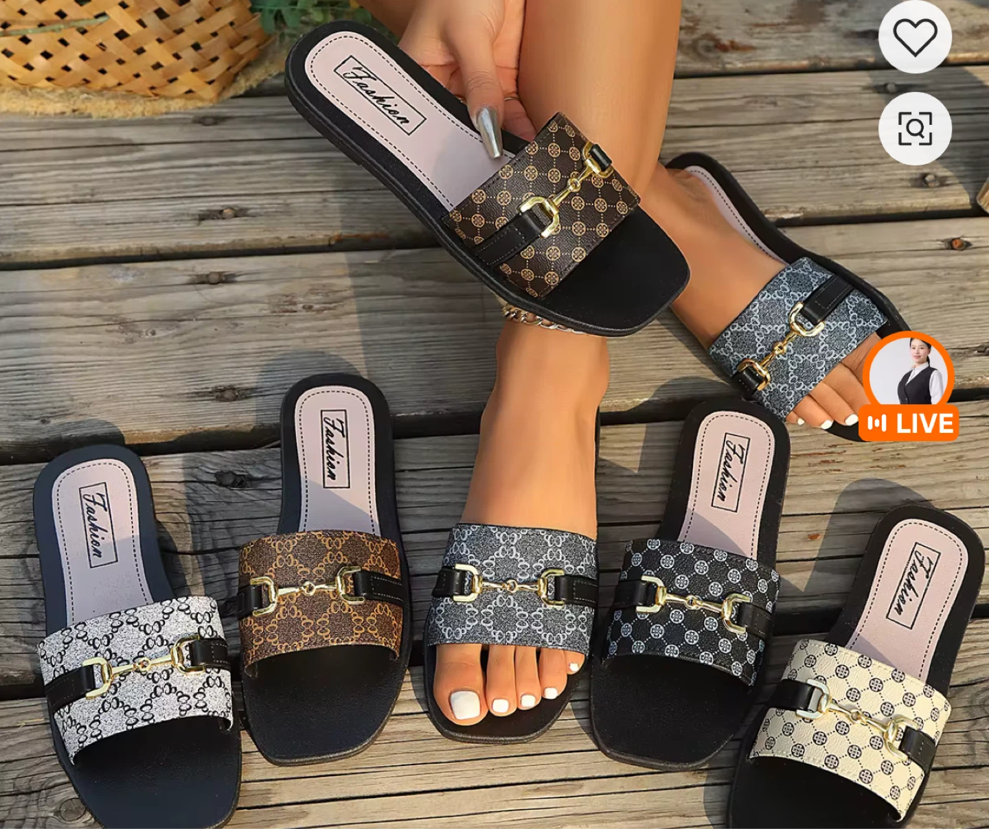 Fashion Slip-On Slides Women's Sandals