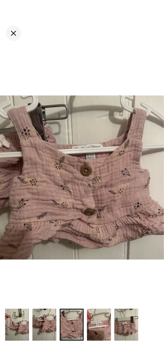 Emily & Oliver Baby Girl Romper and Bloomers Set 0-3M - photo 3