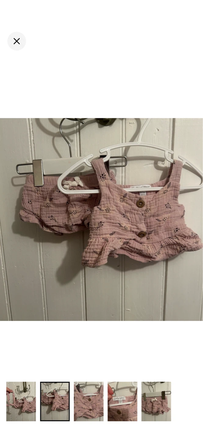 Emily & Oliver Baby Girl Romper and Bloomers Set 0-3M - photo 2