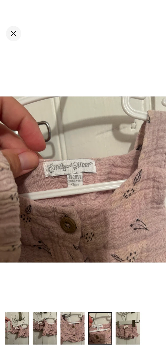 Emily & Oliver Baby Girl Romper and Bloomers Set 0-3M - photo 4