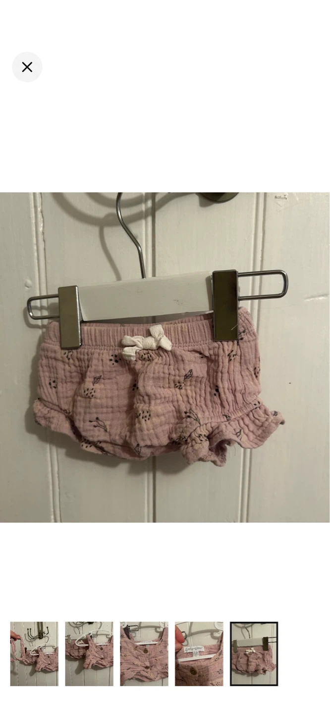 Emily & Oliver Baby Girl Romper and Bloomers Set 0-3M - photo 5