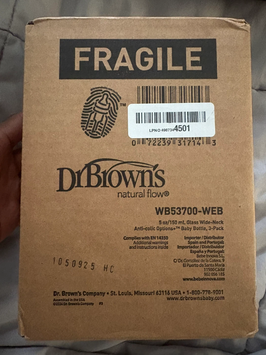 Dr. Brown's Natural Flow Glass Wide-Neck Baby Bottles