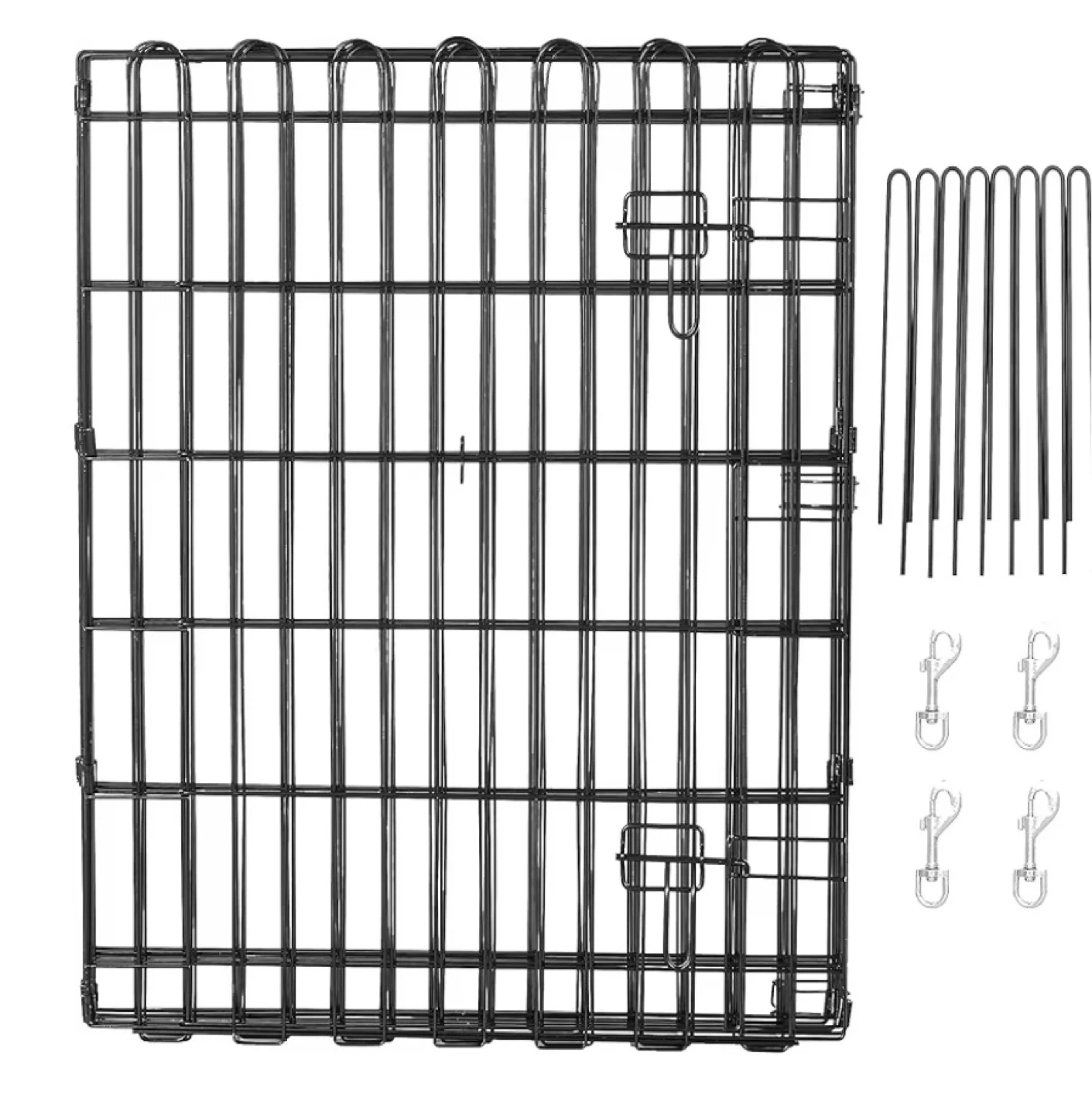 Black Metal Dog Pen 24”