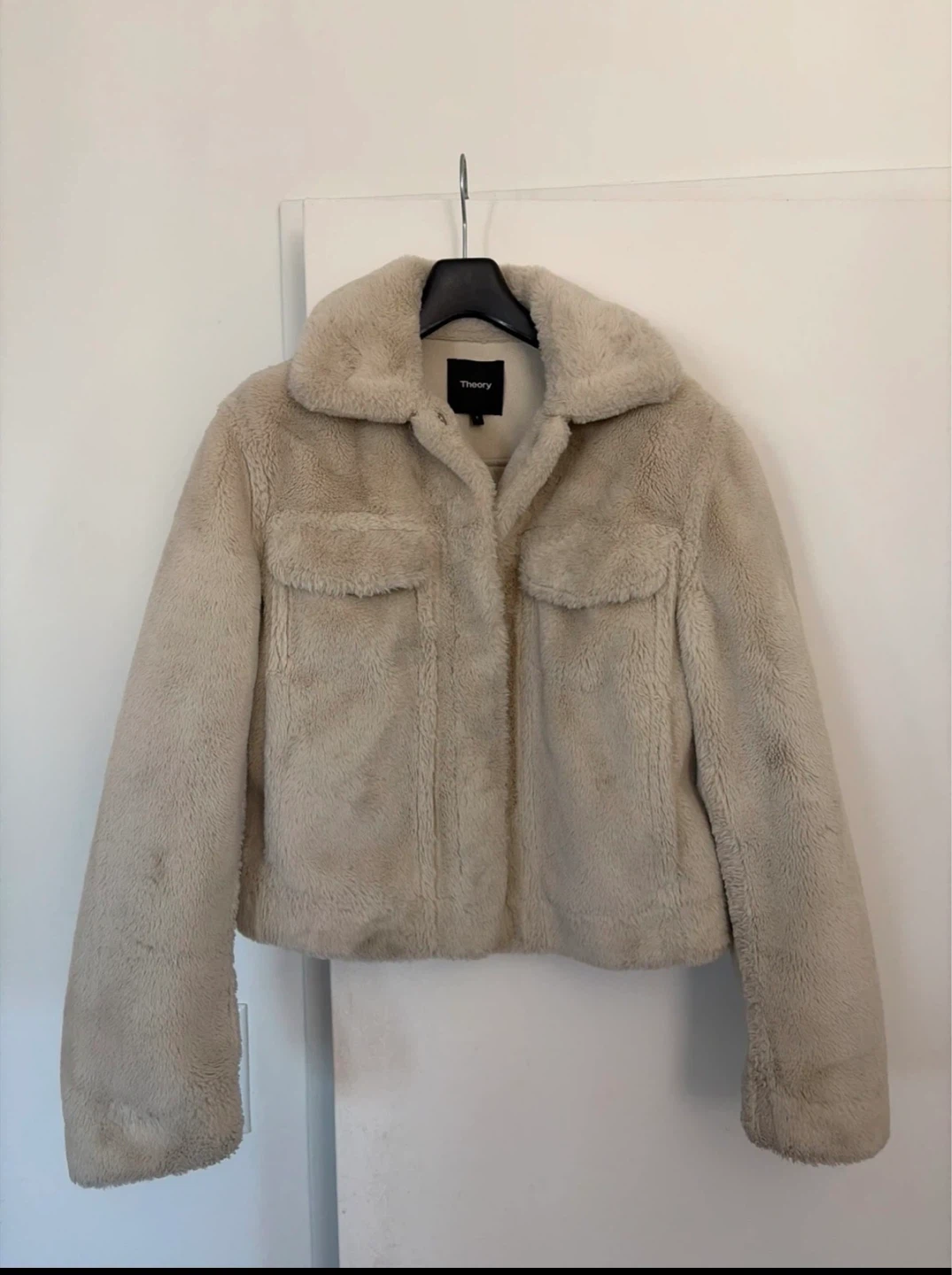 Theory Faux Fur Cropped Jacket - photo 2