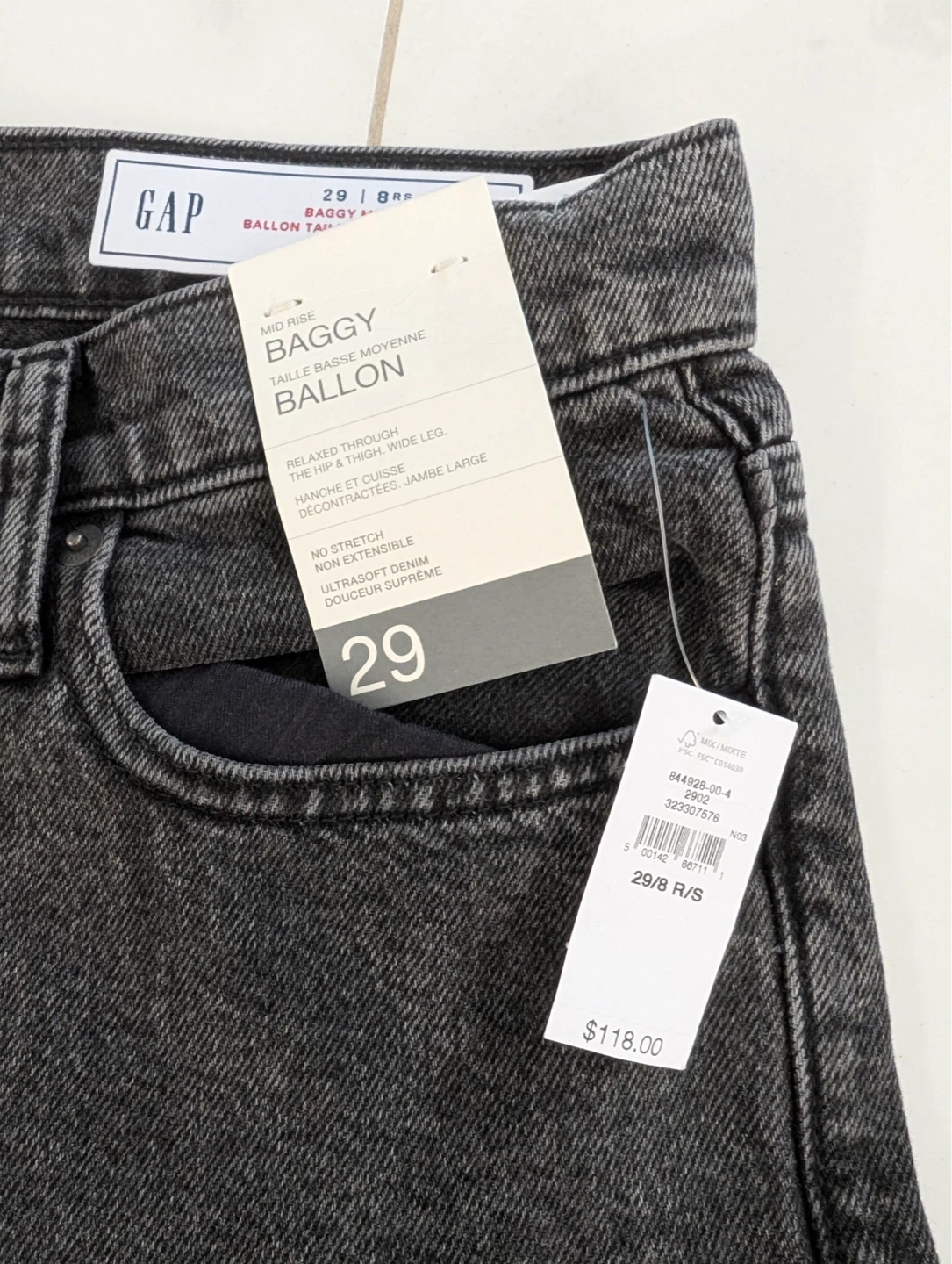 New GAP Baggy Jeans Women's Size 29/8 Regular - photo 2