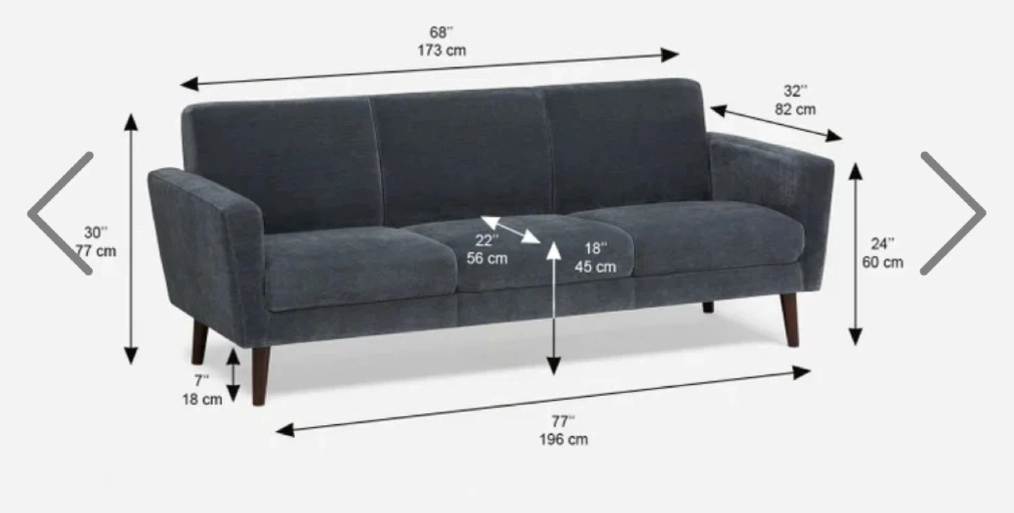 3-Seater Sofa - Oxford blue - photo 4
