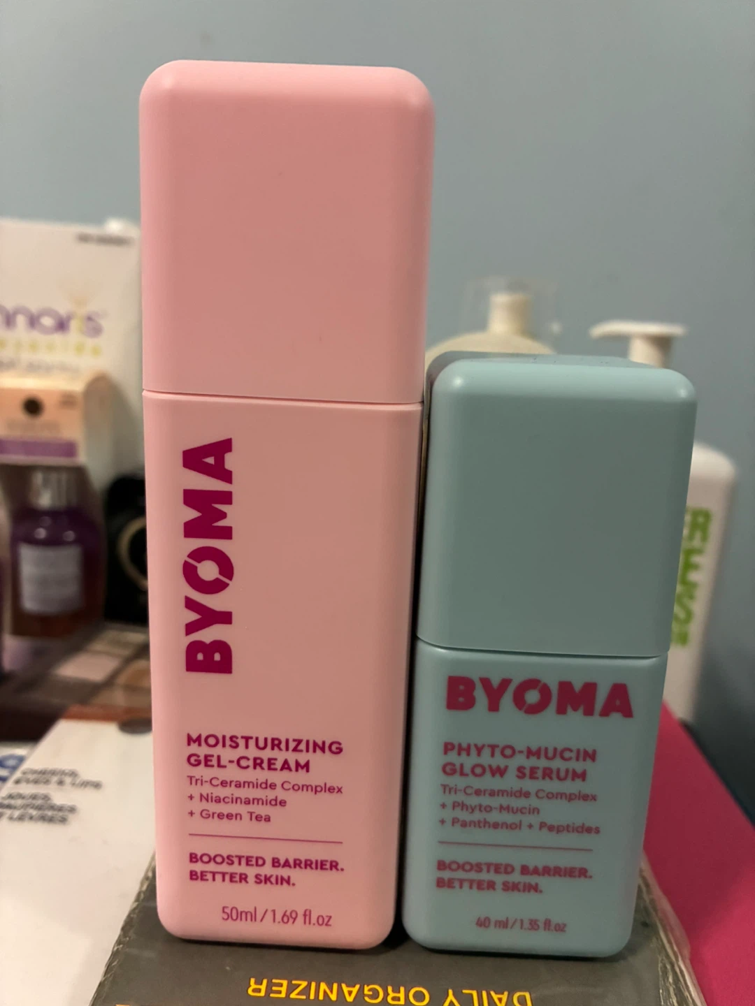 BYOMA Moisturizing Gel-Cream and Phyto-Mucin Glow Serum Set