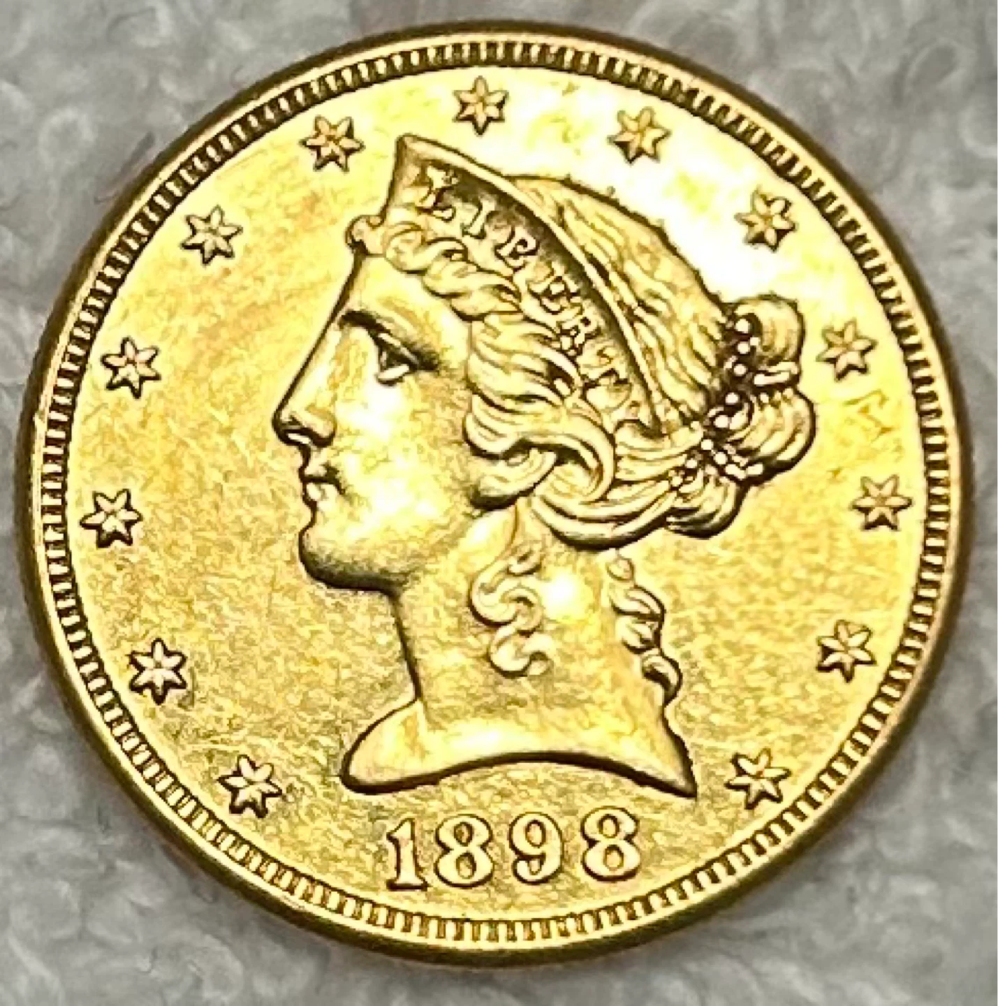 1898-S Liberty Head $5 Gold Half Eagle