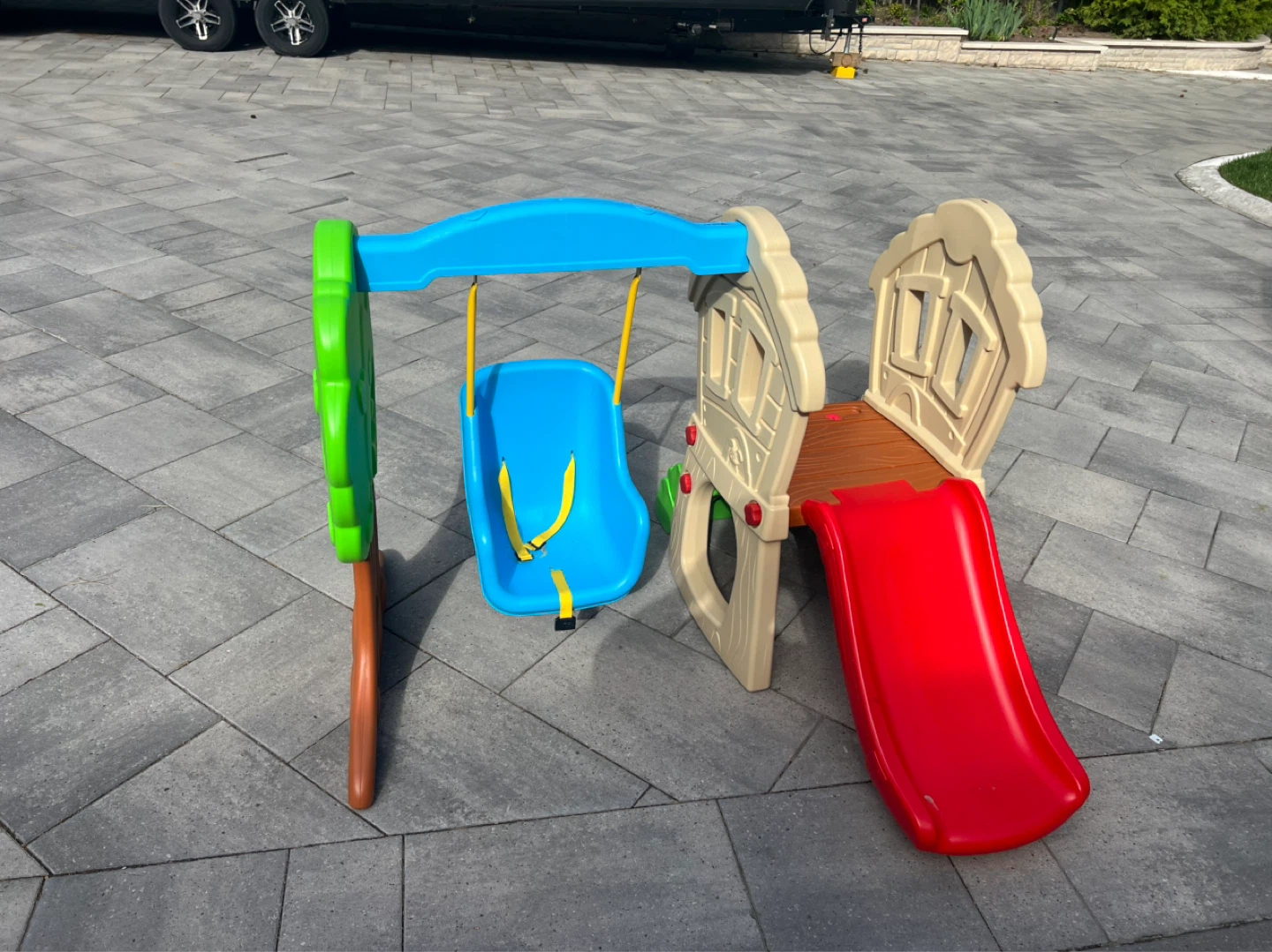 Little Tikes Play House Slide and Swing Set - photo 2