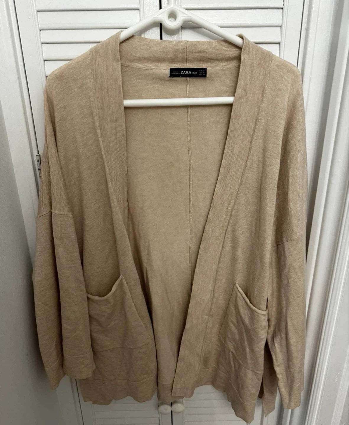 Zara Knit Cardigan - Beige, Size M