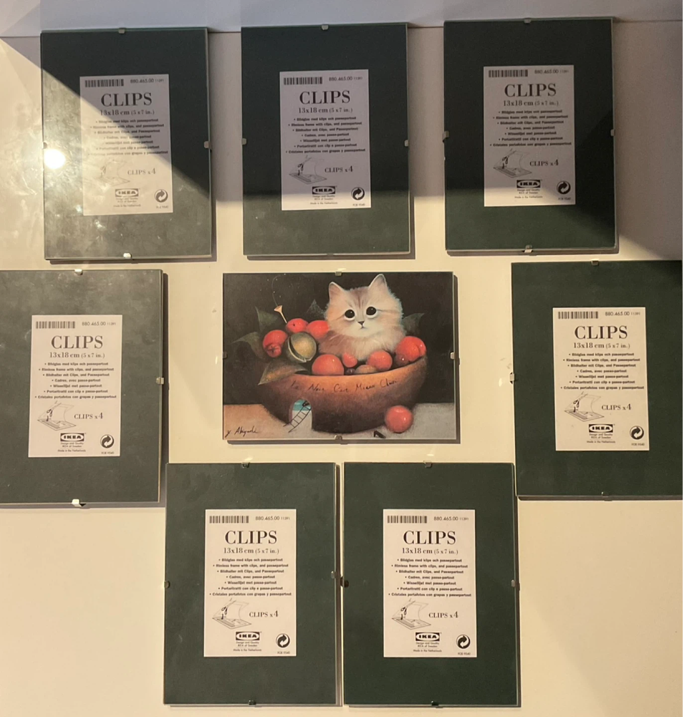 8 IKEA CLIPS 13x18 cm (5x7 in.) frames