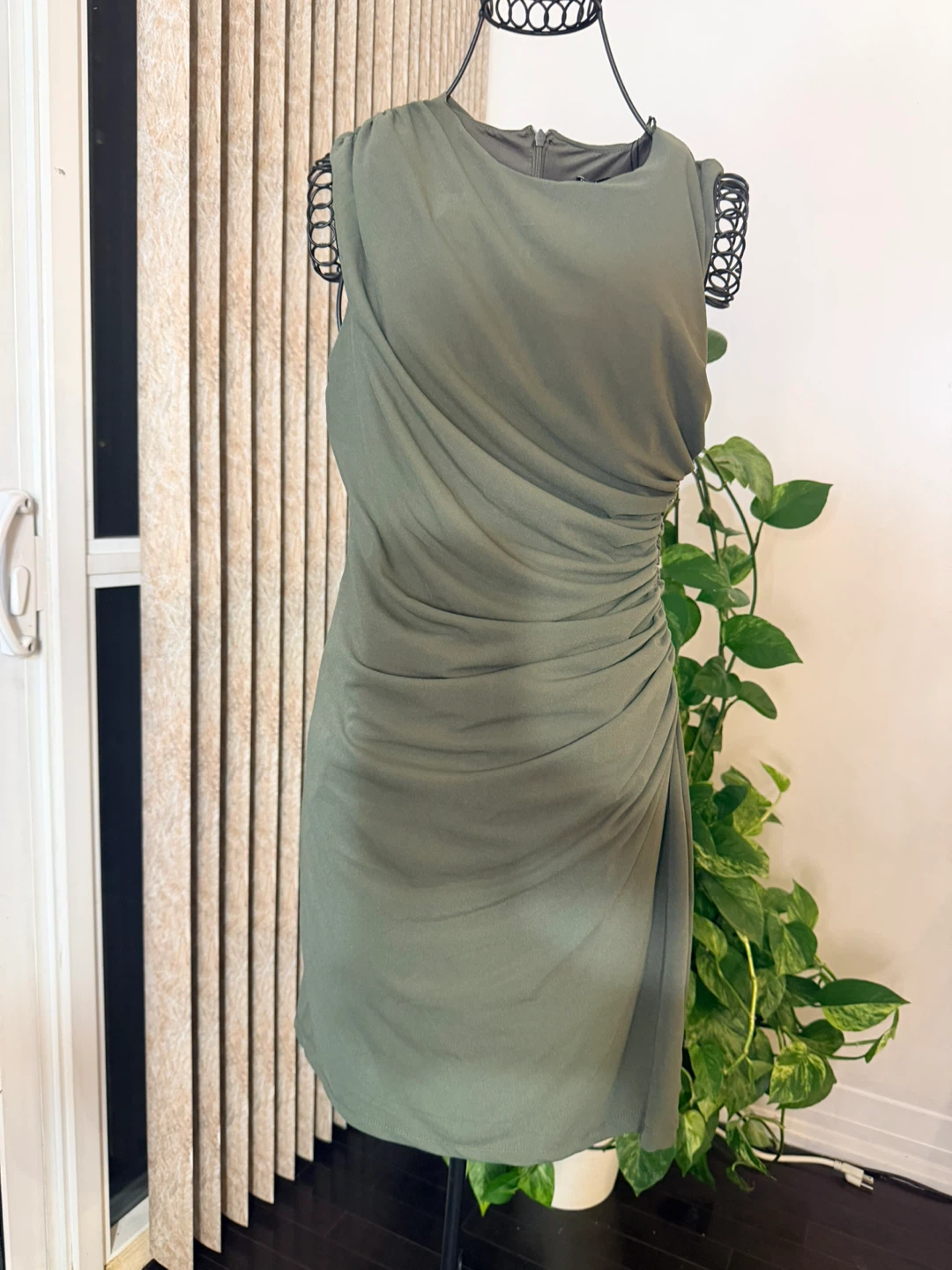 Zara Ruched Asymmetrical Dress